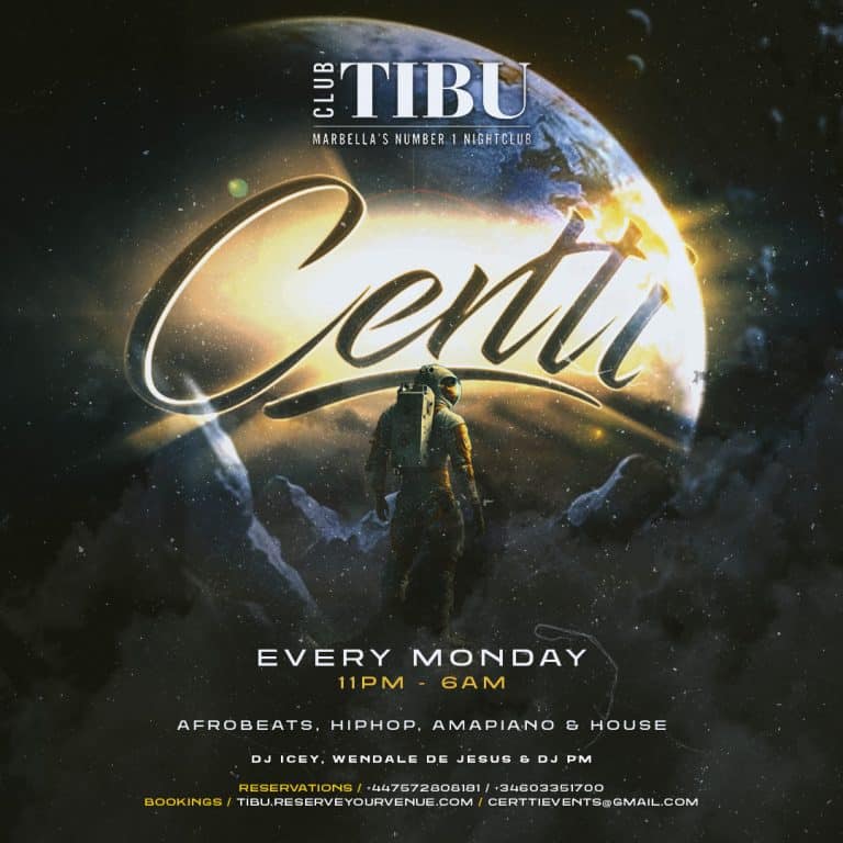 Certti Events | Certti Every Monday | TIBU Night Club - Afrobeats, HipHop, Amapiano & House. DJ Icey, Wendele de Jesus & DJ PM